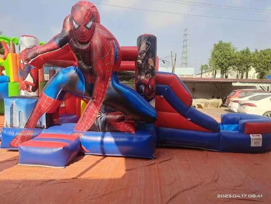 Niestandardowy zewnętrzny / wewnętrzny Spider Man Odbiór Dom Skakanie zamek