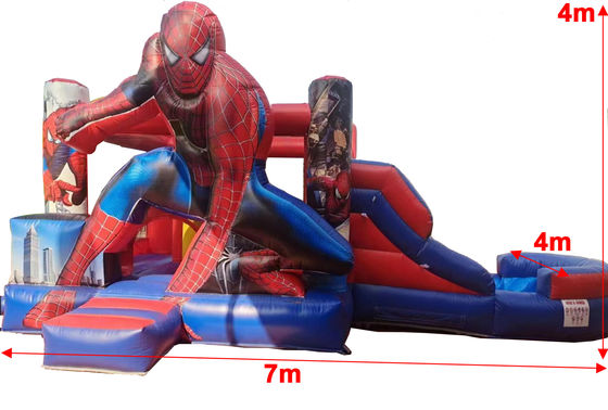 Niestandardowy zewnętrzny / wewnętrzny Spider Man Odbiór Dom Skakanie zamek