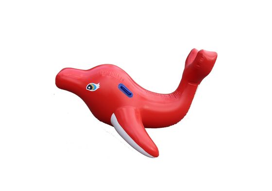 Niewielkie dolfiny czerwone, nadmuchane, pływające zabawki wodne 3*1m dla parku
