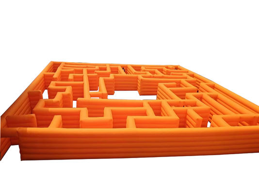 Orange 100SQM Outdoor Park Plac zabaw Nadmuchowy Labirynt Do wynajęcia