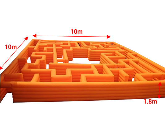 Orange 100SQM Outdoor Park Plac zabaw Nadmuchowy Labirynt Do wynajęcia