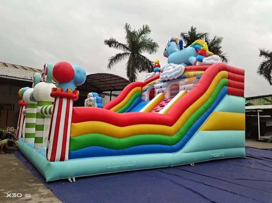 Rainbow Horse Dwa równoległe kanały z podkładkami z kolumnami w kształcie słodyczy