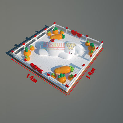 Duży basen, naladniany królik z marchewką, skaczący Boucny Castle.