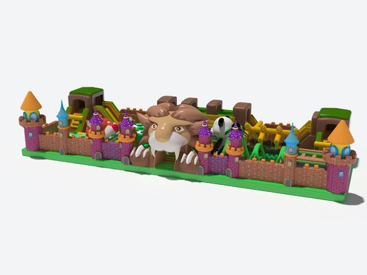 Park rozrywki Lion Slides Puchnięty zamek skoków dla dzieci