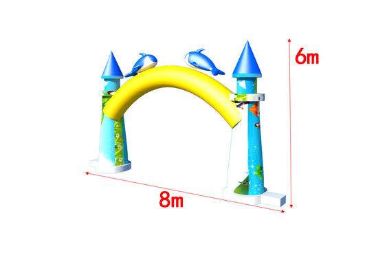 Ocean Dolphin Inflatable Arches 8*6m Do imprezowych wydarzeń Reklama na zewnątrz