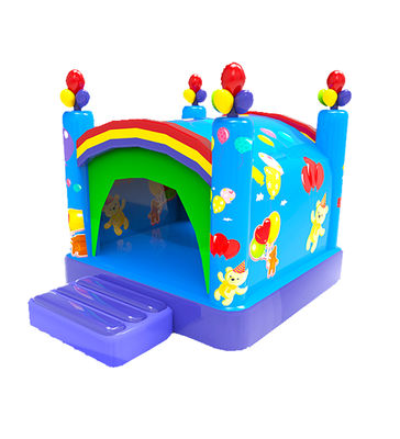 Tarpaulin Puchniający okrągły okrąg przeszkody Kurs Bouncy Castle Logo na zamówienie