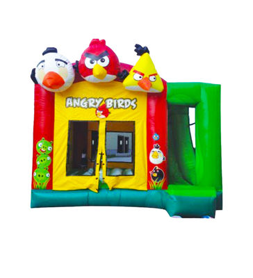 Tematyka Angry Birds Płynny zamek skakający podwójne szwy