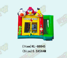 Tematyka Angry Birds Płynny zamek skakający podwójne szwy