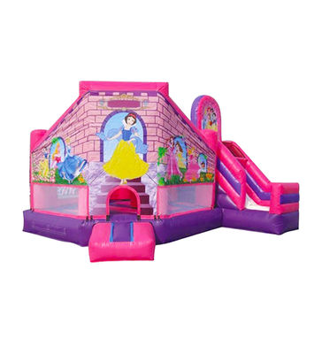 Dmuchany różowy fioletowy Disneyland Princess Bouncy Castle dla dzieci