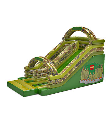 Dzieciaki Wesoły Park Płynny Zielony Chiński Army Slide Do Wynajęcia