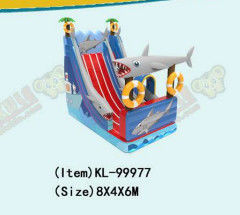 Dzieciaki Park zabaw Nadmuchowy Baby Shark Slide Do wynajęcia