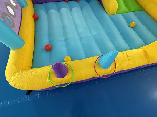 Poliester Oxfordzki Naduwany Fioletowy Żółty Błękitny Slide Z Rzutem