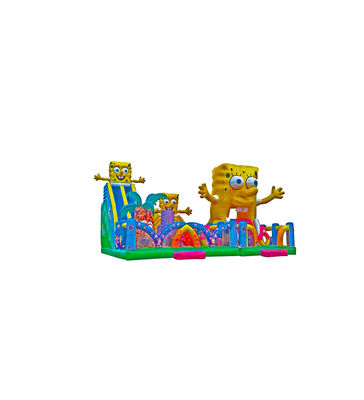 Dzieciaki Park Zabawki Nadmuchany Bob Sponge Slide Kolorowy Plac zabaw