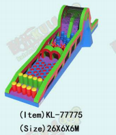 Rainbow - Hued - żywy, nadmuchany tor przeszkód dla zabawy