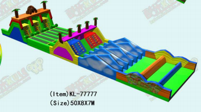 Żywe, jaskrawe kolory Wydmuchiwalna gra z przeszkodami Przygoda radość