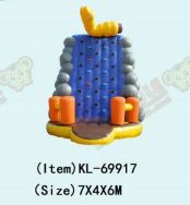 Kolorowe, zabawne, nadmuchane ściany z gąsienicą - przygoda wspinaczka
