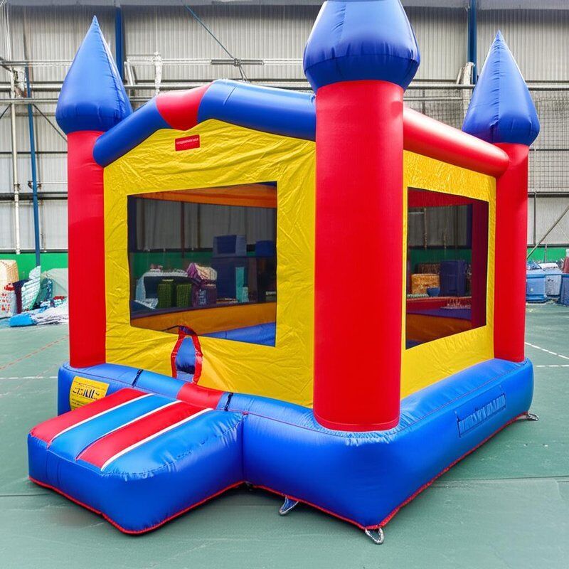 Lekkie i składane dla łatwego transportu zamki na powietrze Wielokolorowe logo na zamówienie może być drukowane łatwe do przenoszenia i przechowywania